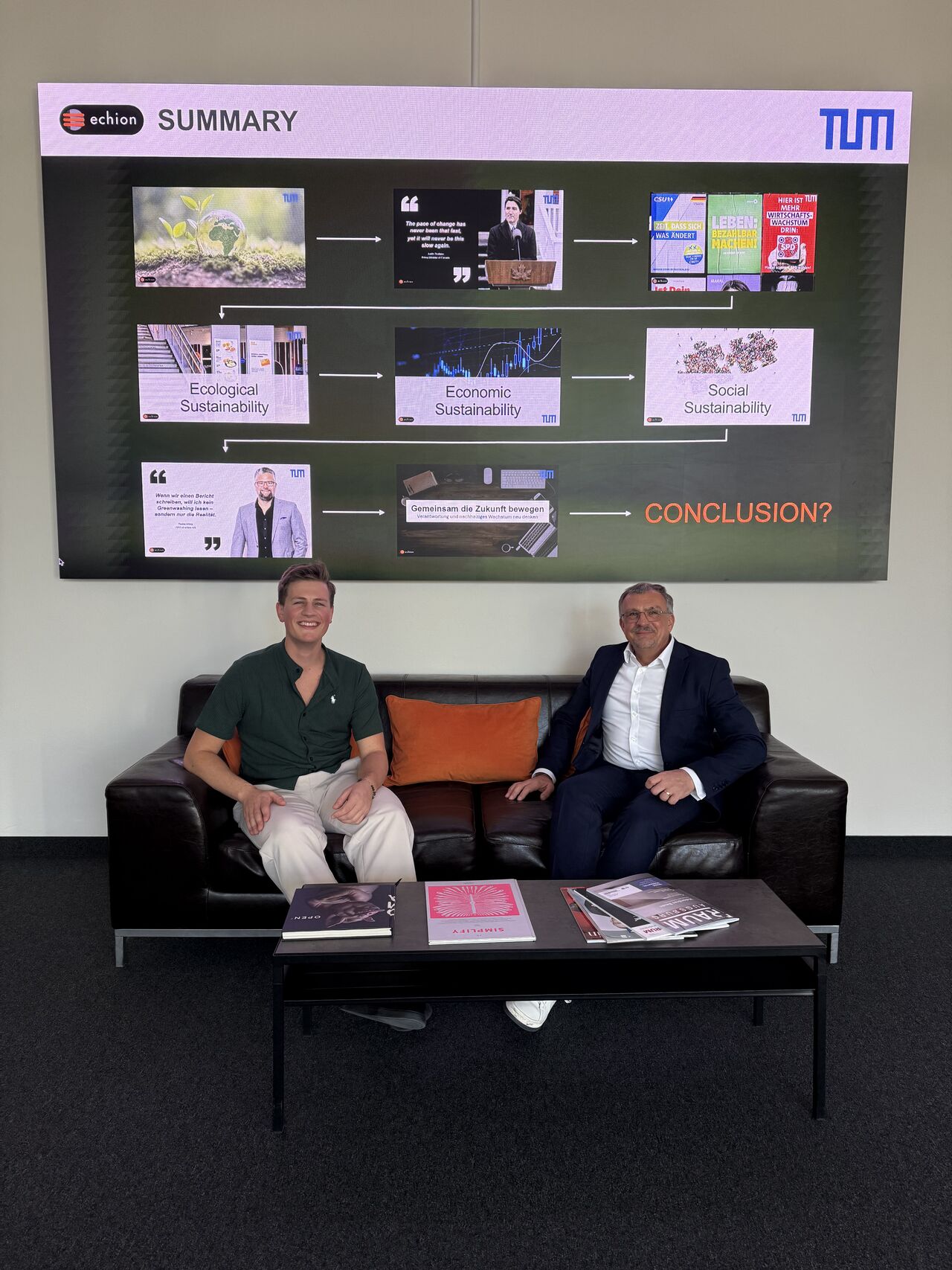 Nachhaltigkeitsbericht | Einblick in die Schlusspräsentation